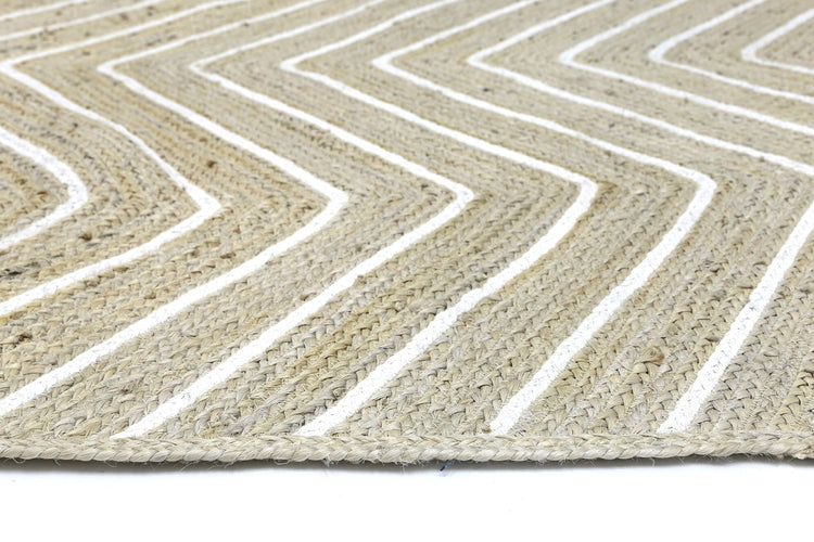 Artisan Light Beige Natural Chevron Rug