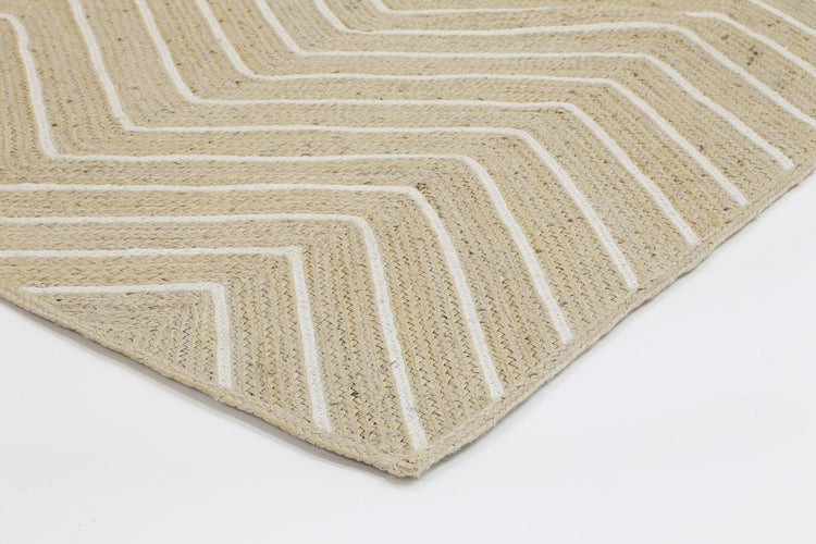 Artisan Light Beige Natural Chevron Rug