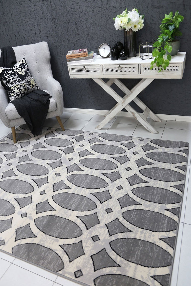 Allure Stunning Modern Luxe Grey Rug