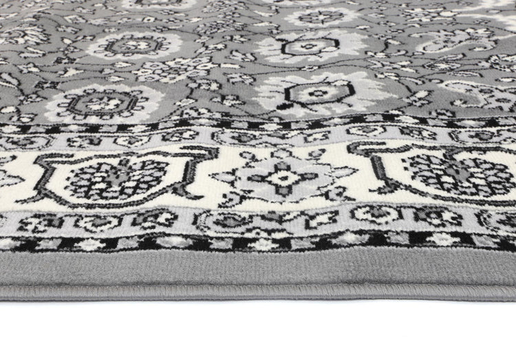 Allure Traditional Border Grey Rug