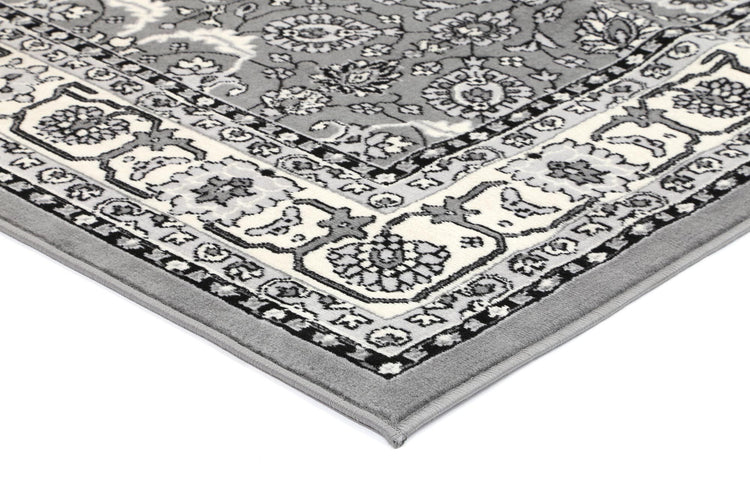 Allure Traditional Border Grey Rug