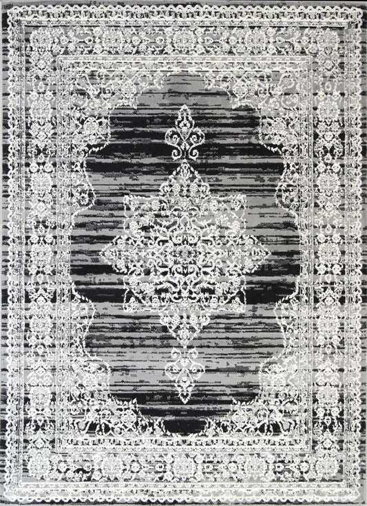 Allure Modern Classic Dark Grey Rug