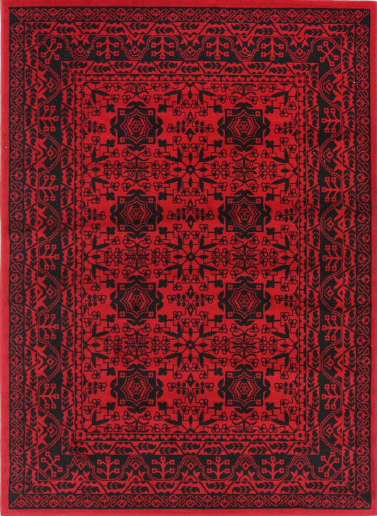 Allure Afghan Herat Red Rug