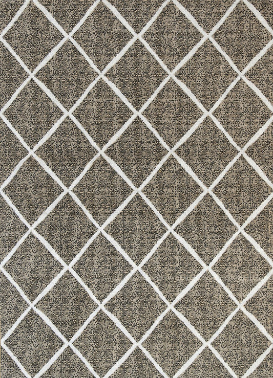 Allure Cross Diamond Beige Cream Rug