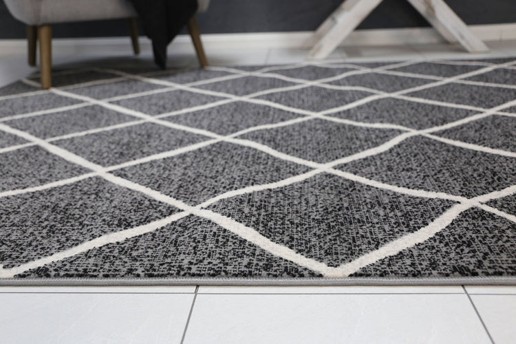 Allure Cross Diamond Grey Rug