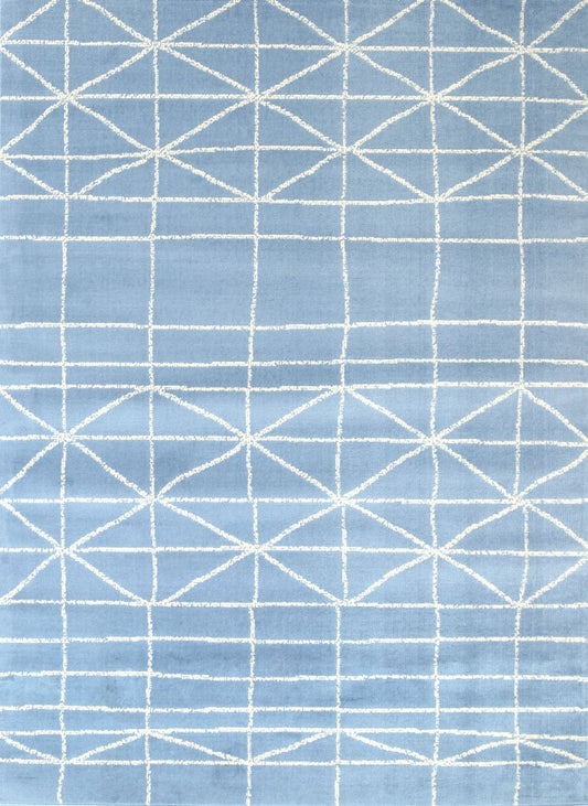 Allure Modern Moroccan Light Blue Rug