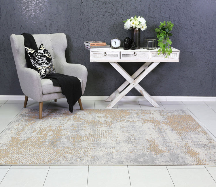 Allure Modern Abstract Beige Rug