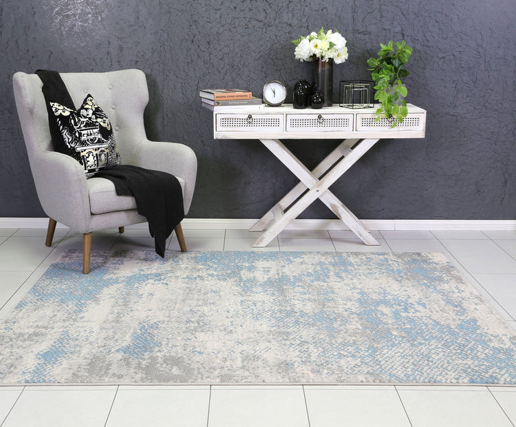 Allure Modern Abstract Blue Rug