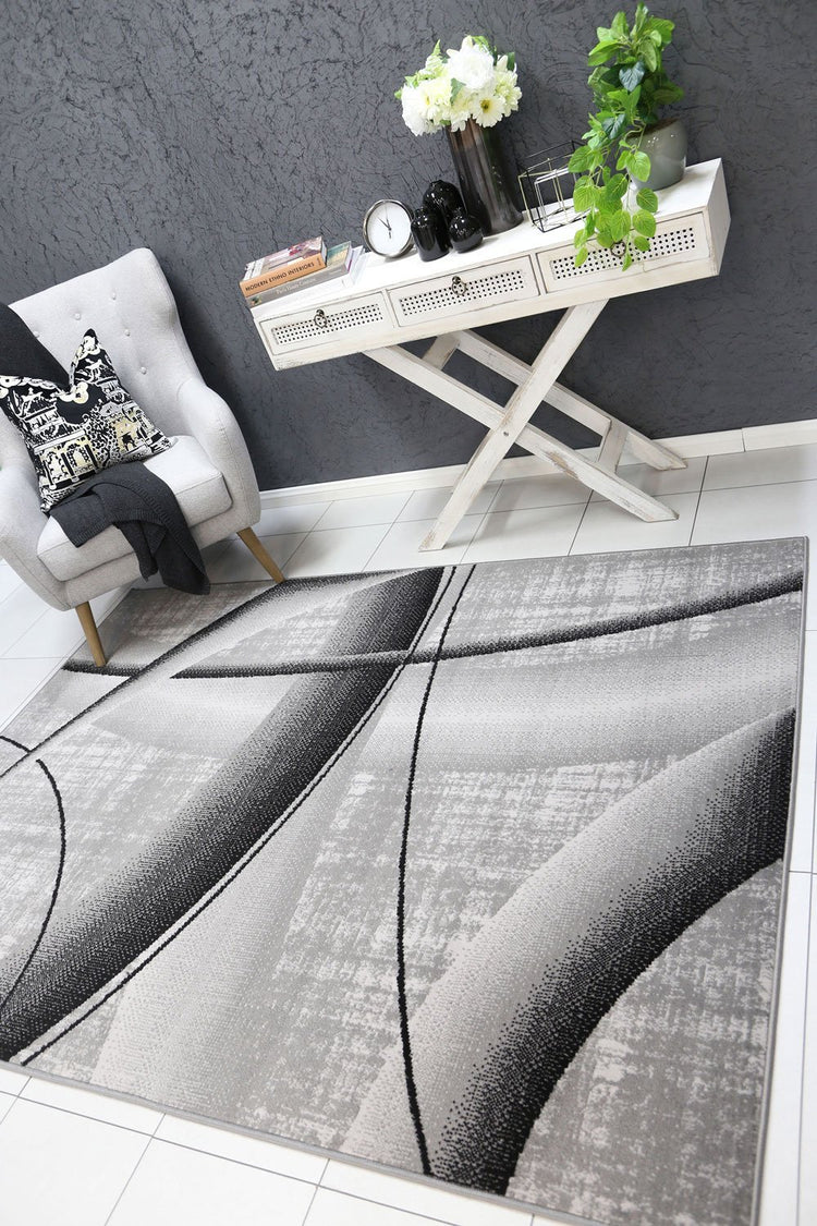 Allure Modern Artistic Grey Rug