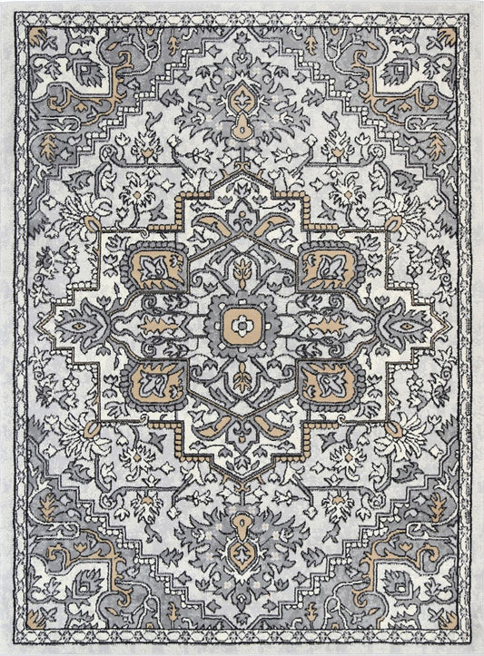 Allure Distressed Vintage Beige Light Grey Rug