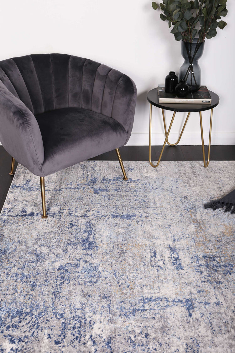 Amelia Navy Blue Modern Rug