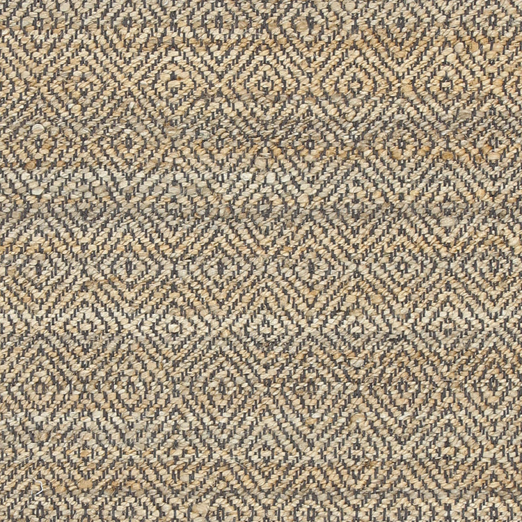 Oslo Grey Jute Diamonds Flat Weave Rug