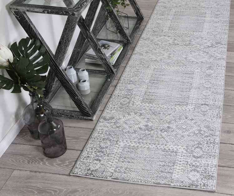 Jezebelle Aztec Grey Contemporary Rug