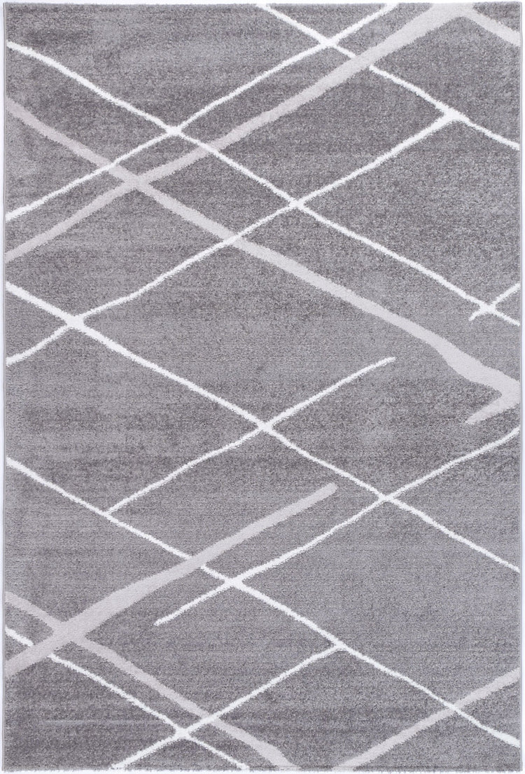 Windjana Abstract Stripe Grey Rug