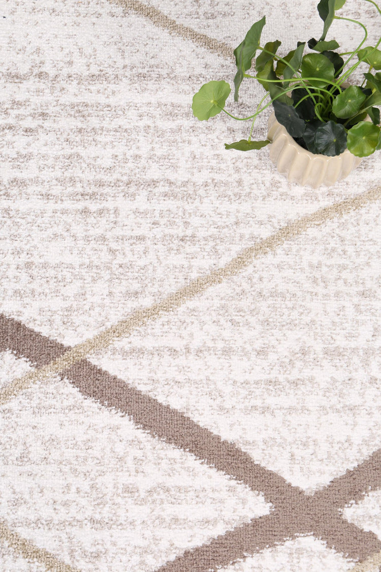 Windjana Abstract Stripe Latte Rug