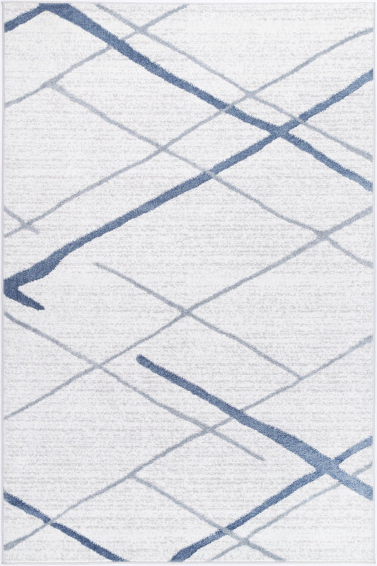 Windjana Abstract Stripe Light Blue Rug