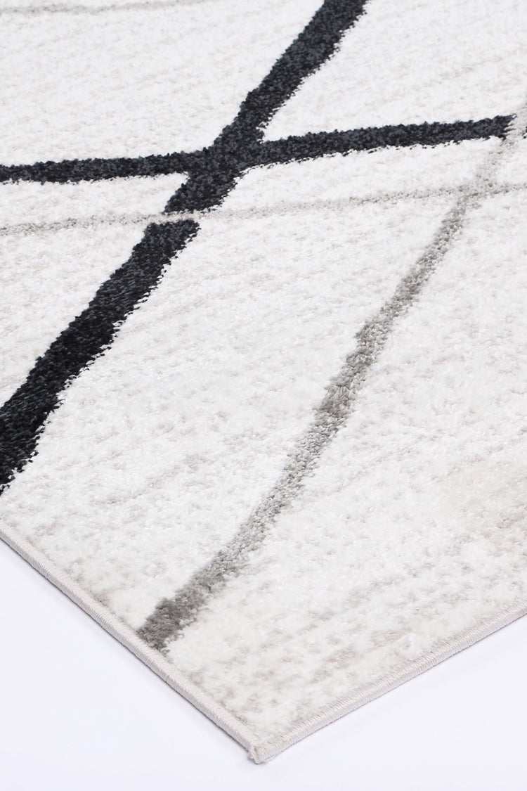 Windjana Abstract Stripe White Rug