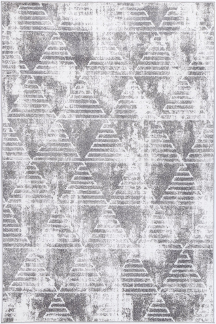 Windjana Transitional Geometric Silver Rug