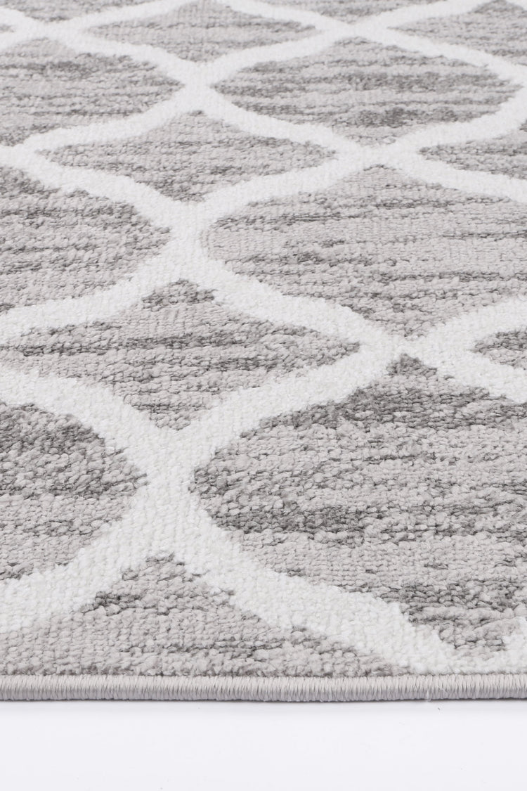 Windjana Lattice Silver Rug