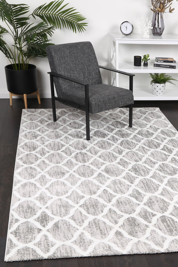 Windjana Lattice Silver Rug