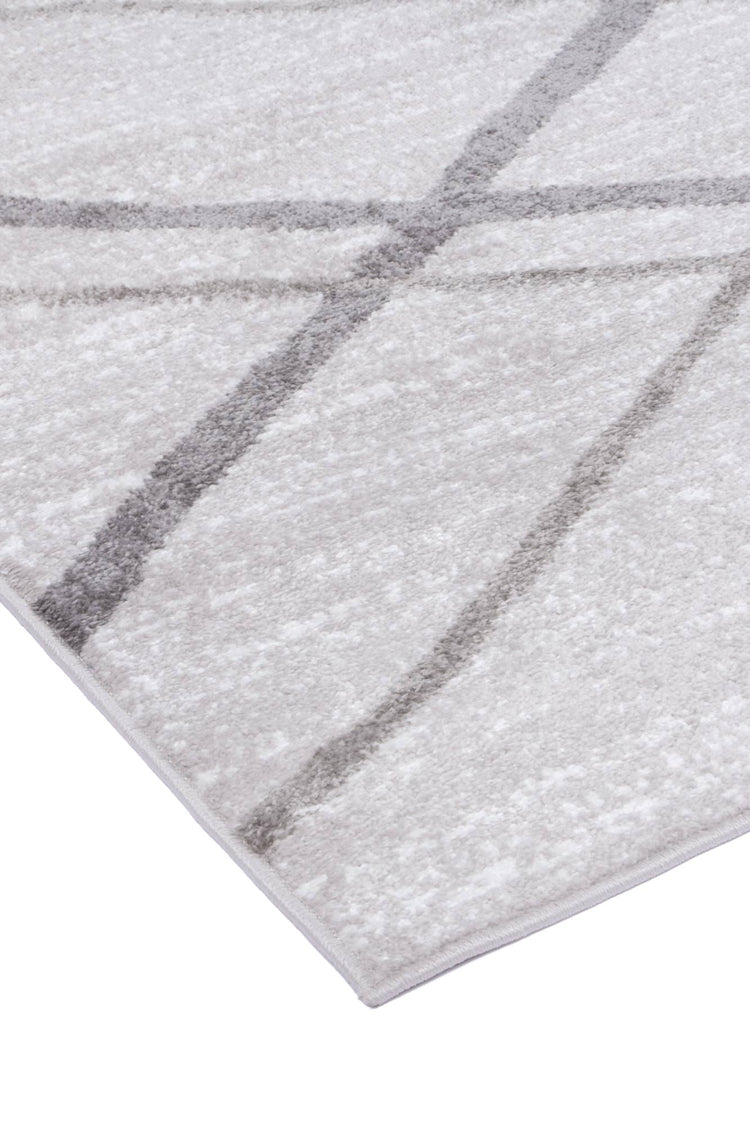 Windjana Abstract Stripe Silver Rug