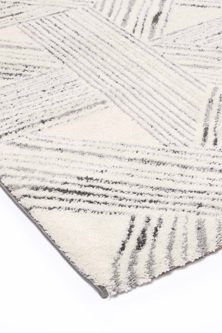 Verve Light Grey Geometric Rug