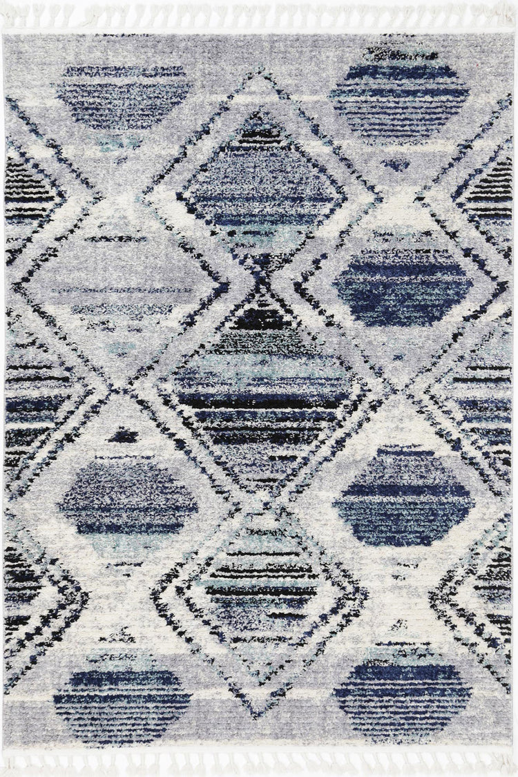 Myk Navy Blue Diamond Rug