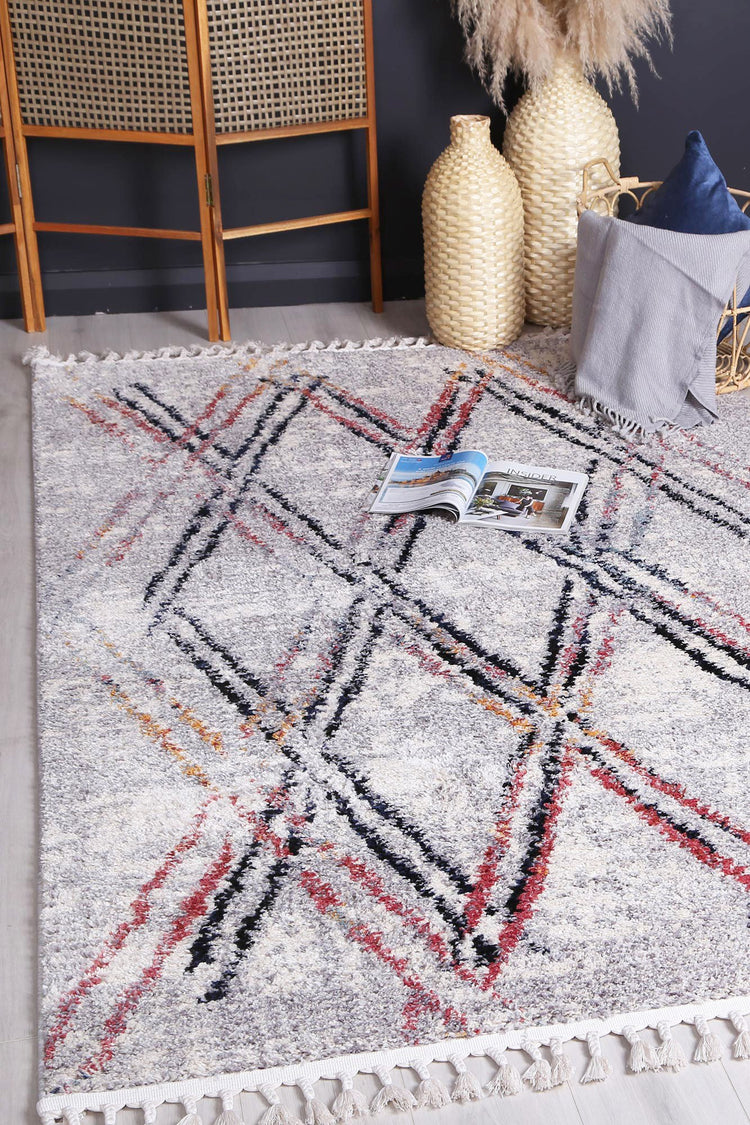 Myk Grey Muti Line Rug