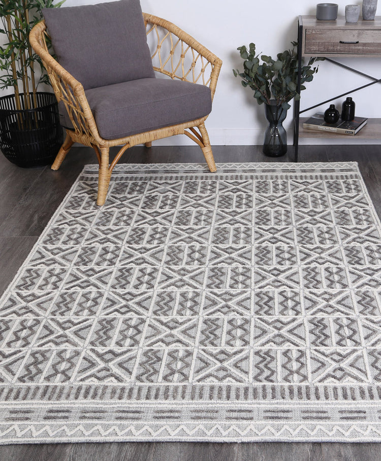 Mirabella Cordoba Grey Contemporary Rug