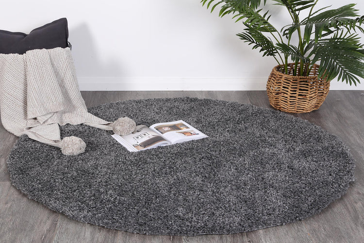 Alpine Shaggy Charcoal Grey Rug