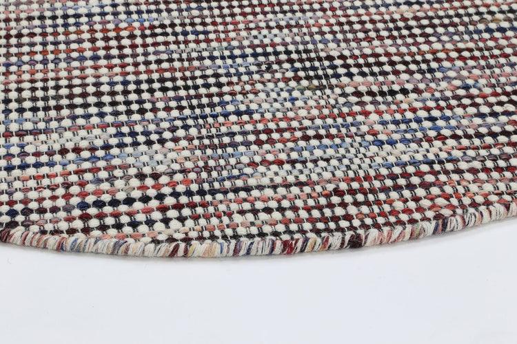 Scandi Multi Reversible Wool Round Rug