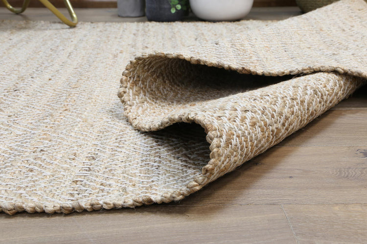 Oslo Natural Jute Diamonds Flat Weave Rug