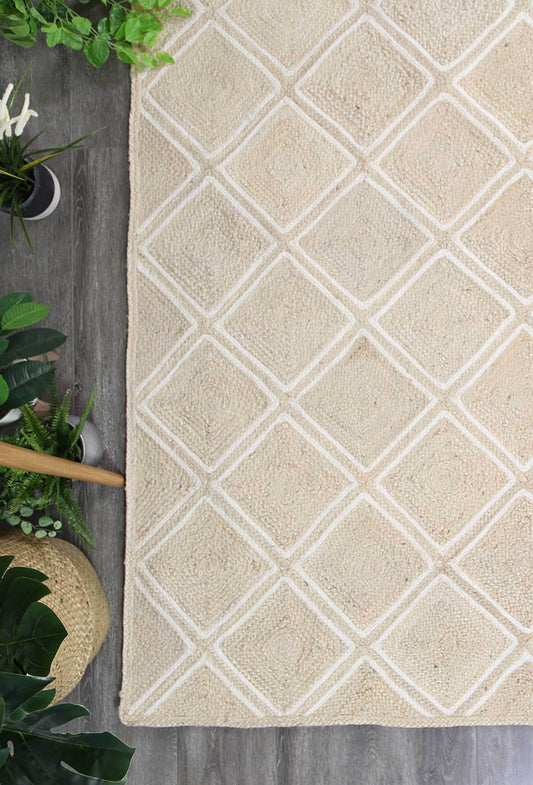 Artisan Beige Natural Parquetry Rug