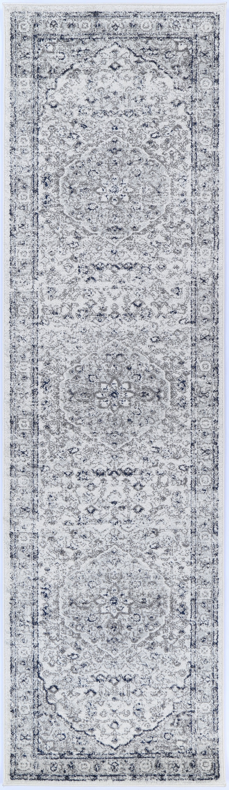 Ligures Cream Navy Floral Rug