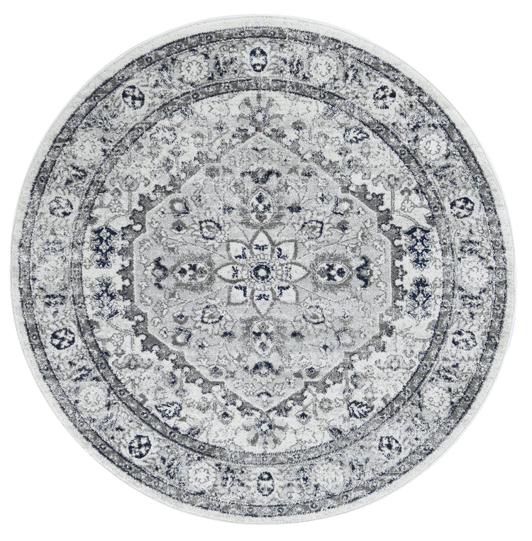 Ligures Cream Navy Floral Rug