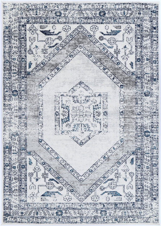 Ligures Navy Cream Ancient Rug