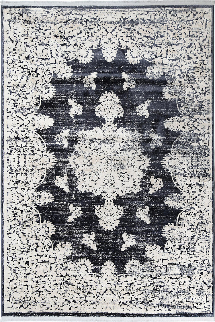 Rapsody Medallion Navy Rug