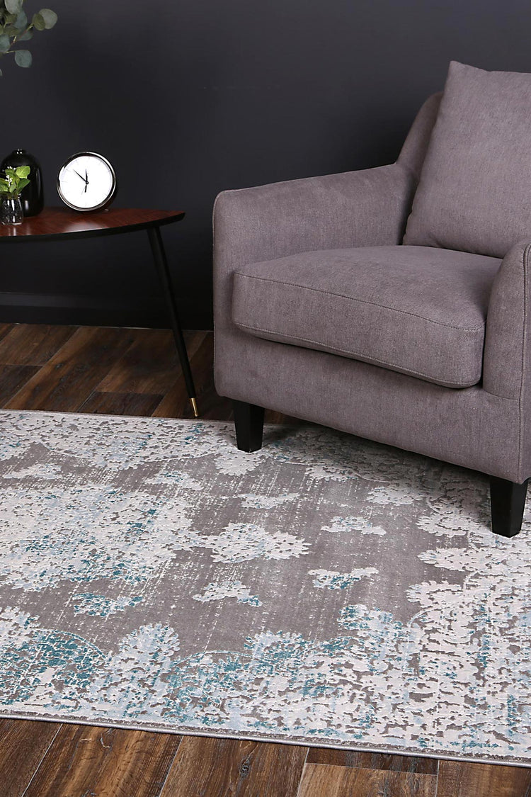 Rapsody Medallion Blue Rug