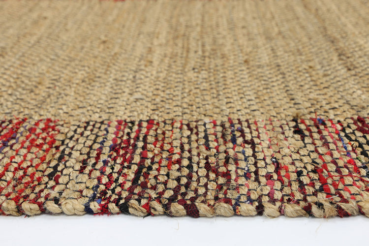 Mahal Multi Colour Boarder Jute Rug