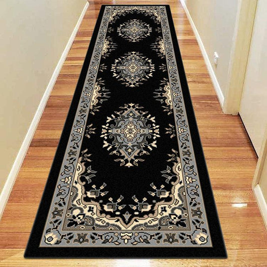 Ruby 6331 Black Hallway Runner