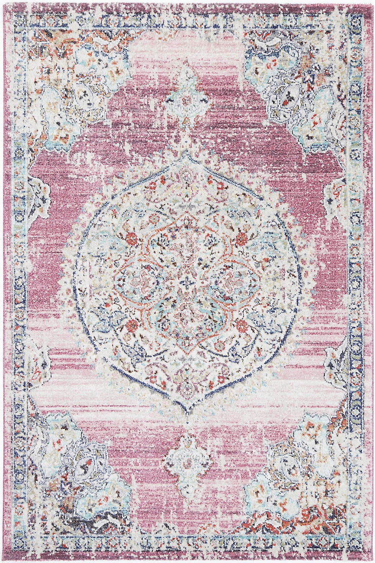 Hollow Medalion Transitional Blush Rug