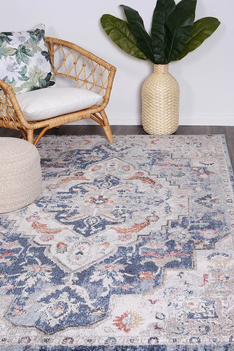 Alexander Transitional Navy Multi Rug