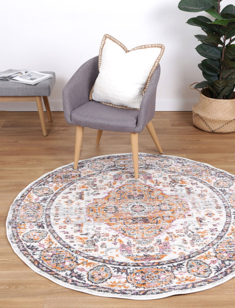 Windsor Medallion Rustic Round Rug