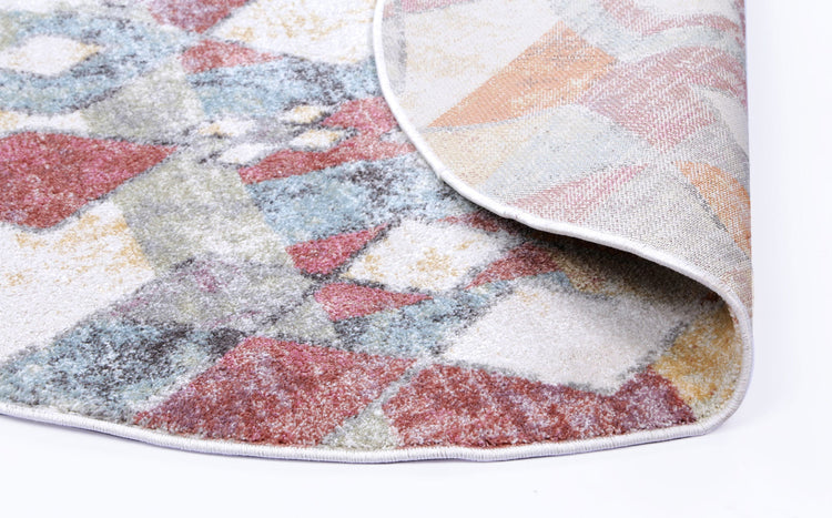 Windsor Tiled Multi Round Rug