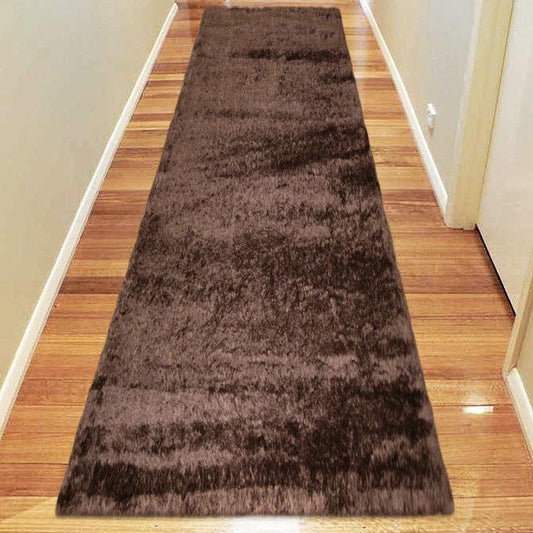 Soft Shaggy 1001 Chocolate Hallway Runner