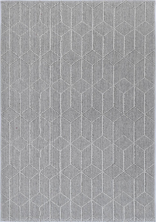 Vanuatu Totori Ash Geometric Flatweave Rug