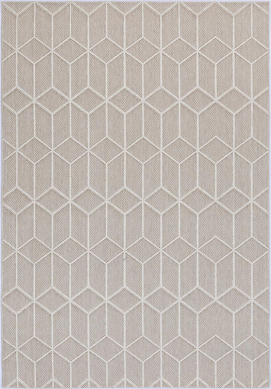 Vanuatu Maemae Beige Geometric Flatweave Rug