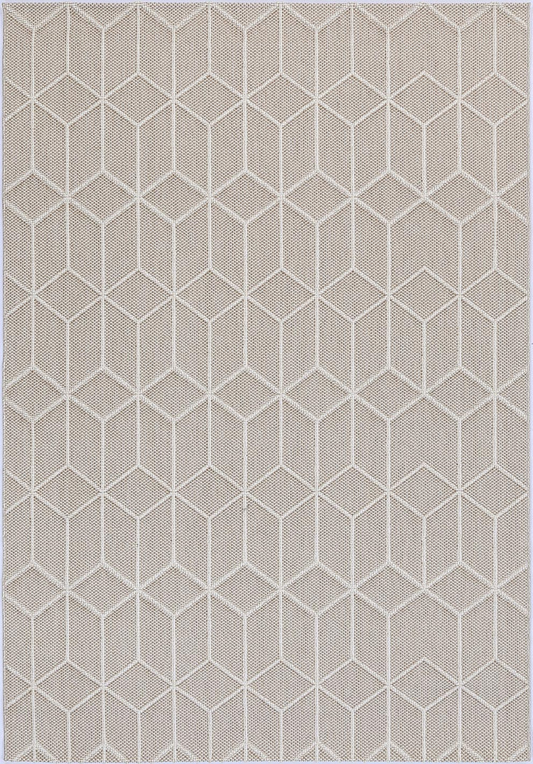 Vanuatu Maemae Beige Geometric Flatweave Rug