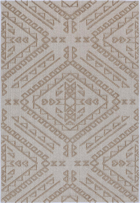 Vanuatu Kilifa Beige Tribal Flatweave Rug