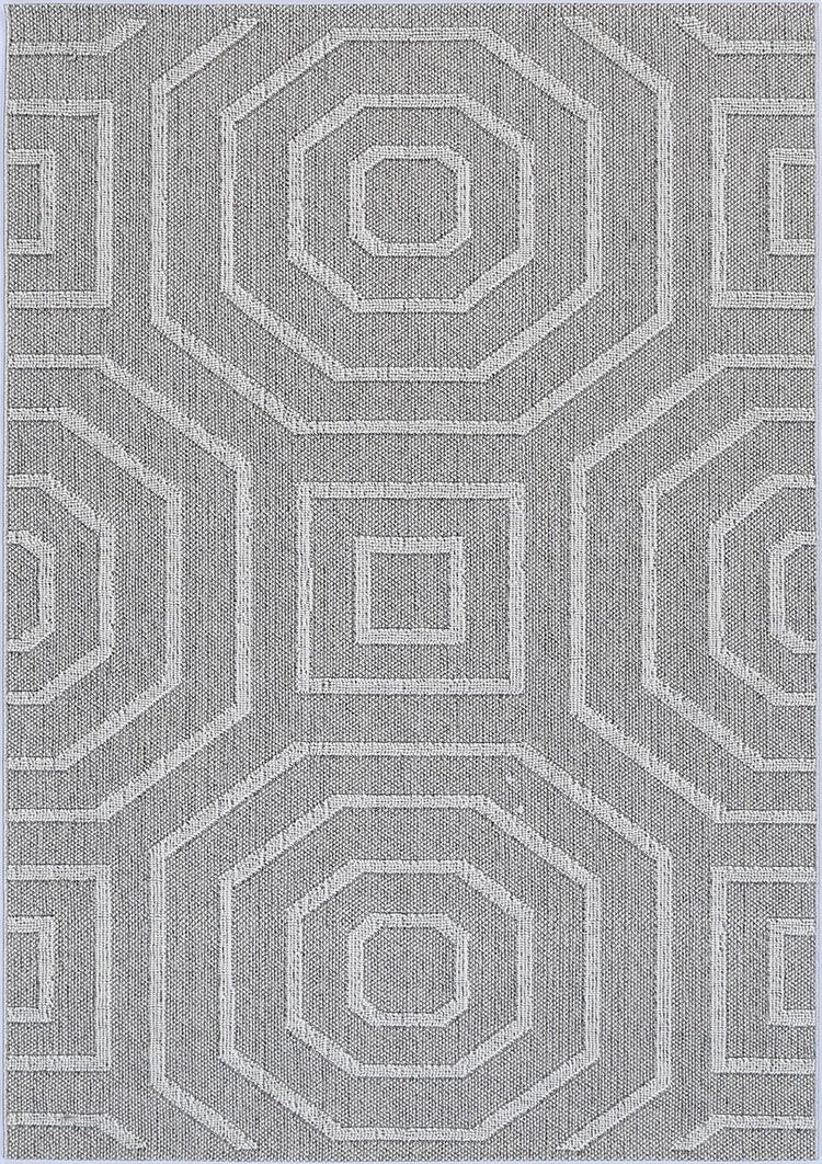 Vanuatu Suri Ash Geometric Flatweave Rug